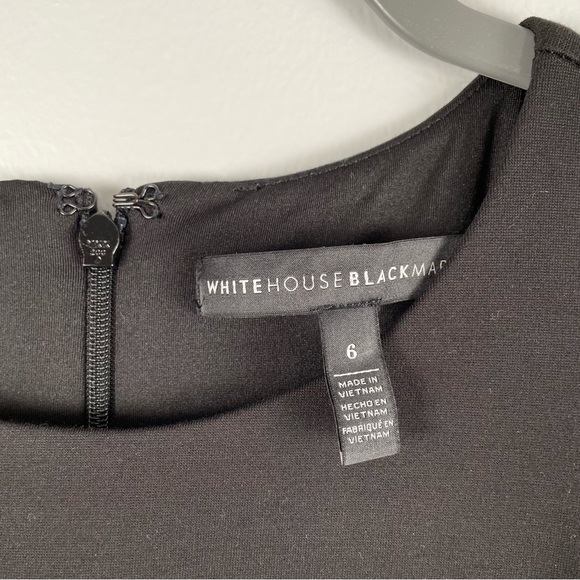 WHITE HOUSE BLACK MARKET COLOR BLOCK SHEATH DRESS | Black / Multi | Size 6 - Picture 4 of 5